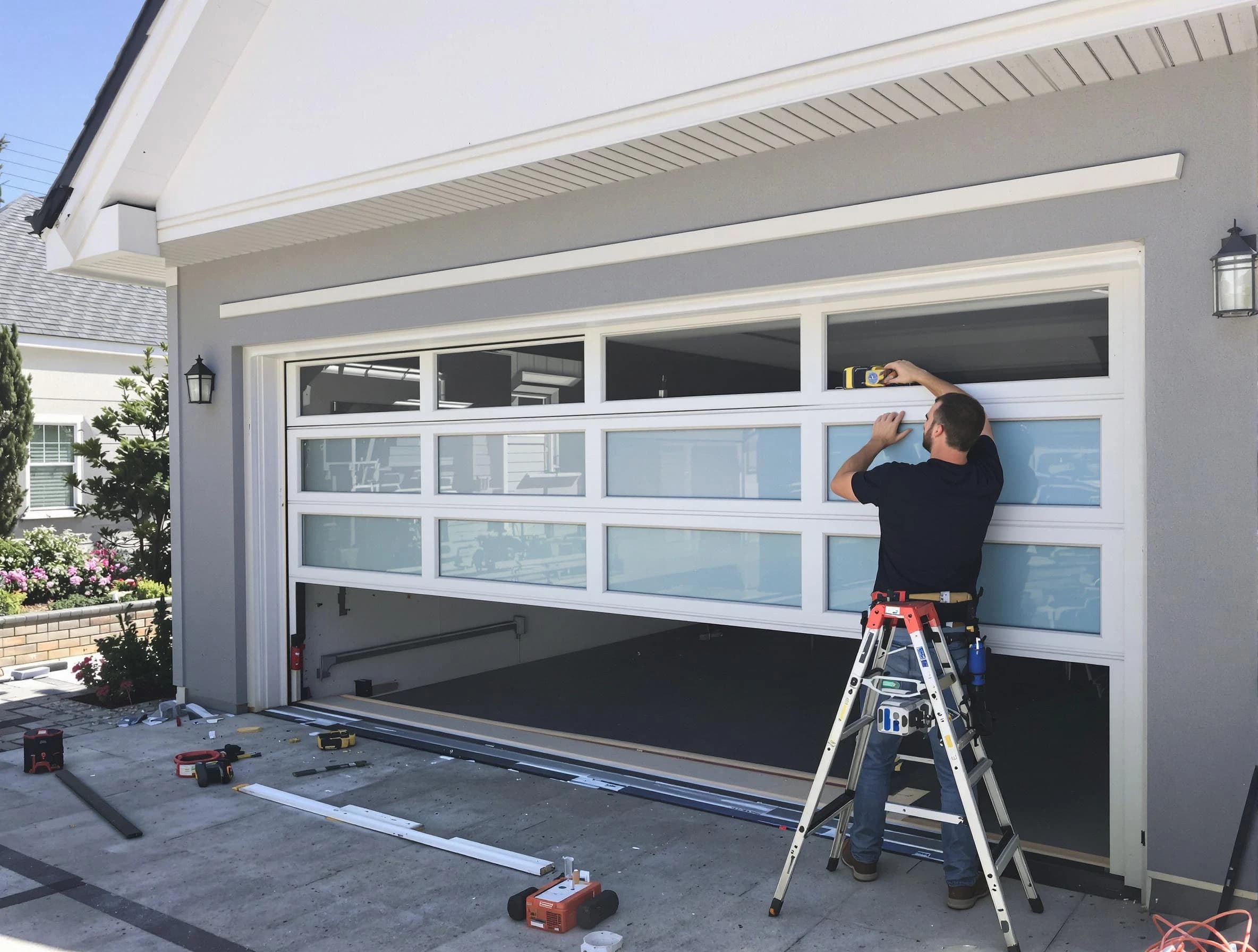 Roxborough Park Garage Door Repair team performing garage door replacement in Roxborough Park