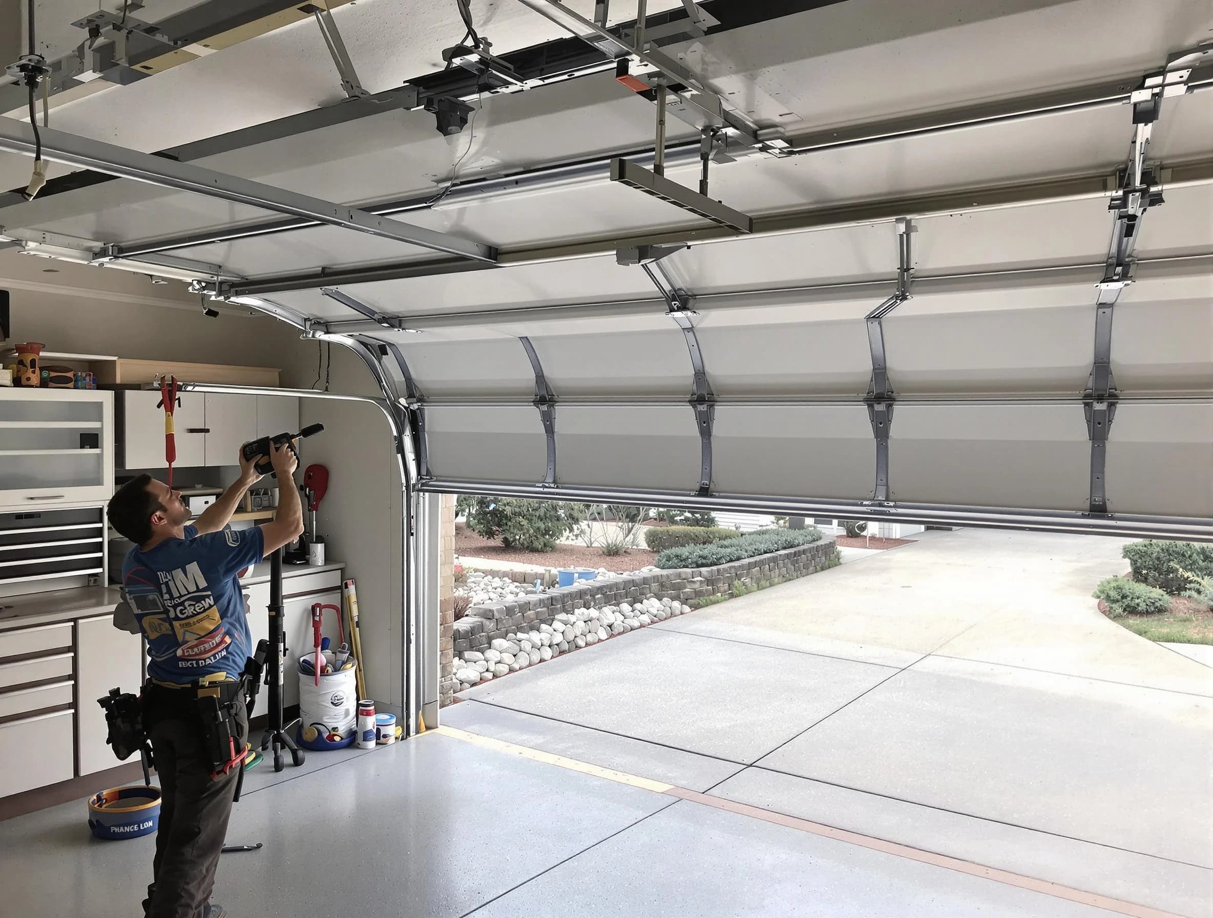Garage door track repair service by Roxborough Park Garage Door Repair in Roxborough Park