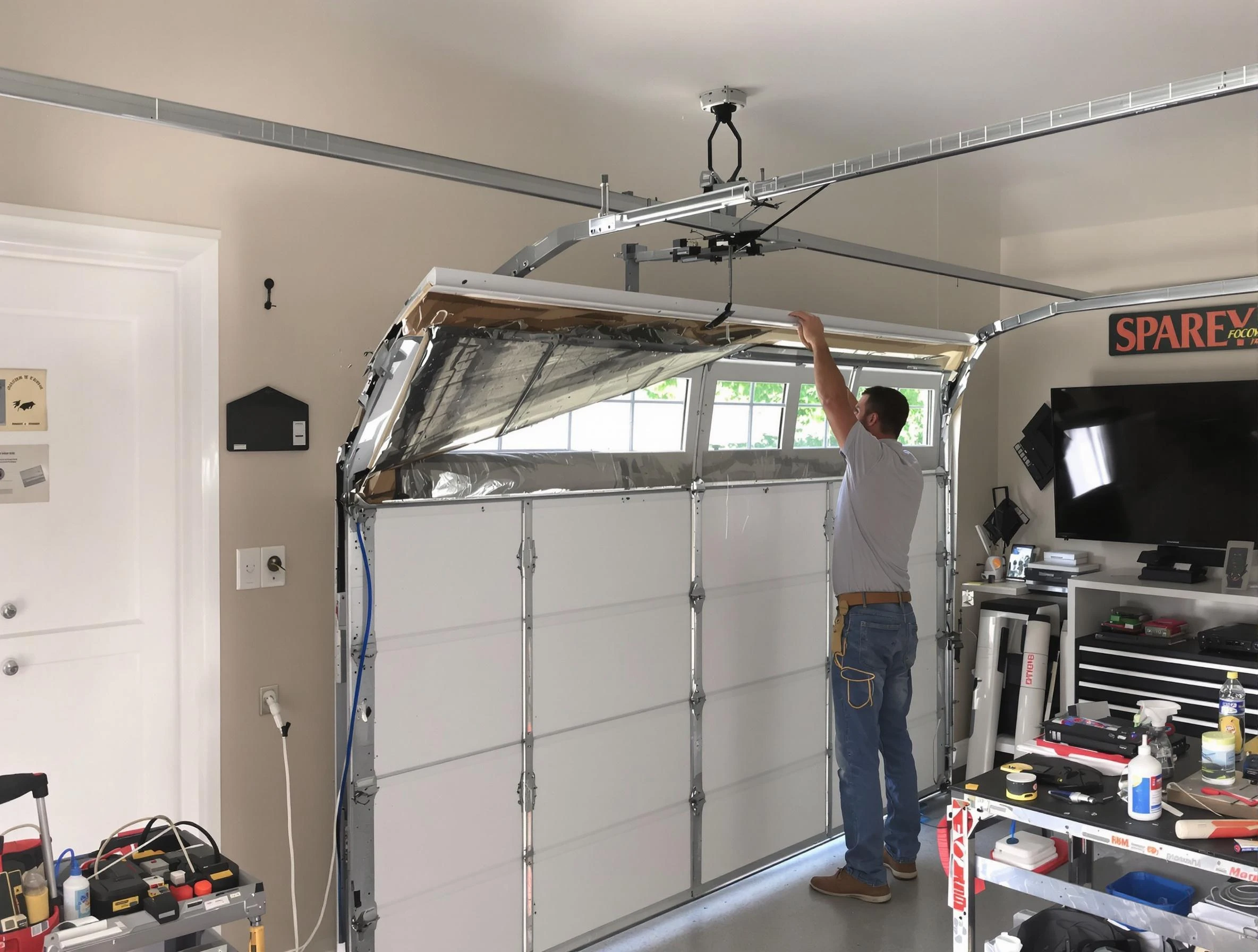 Garage door section replacement by Roxborough Park Garage Door Repair in Roxborough Park