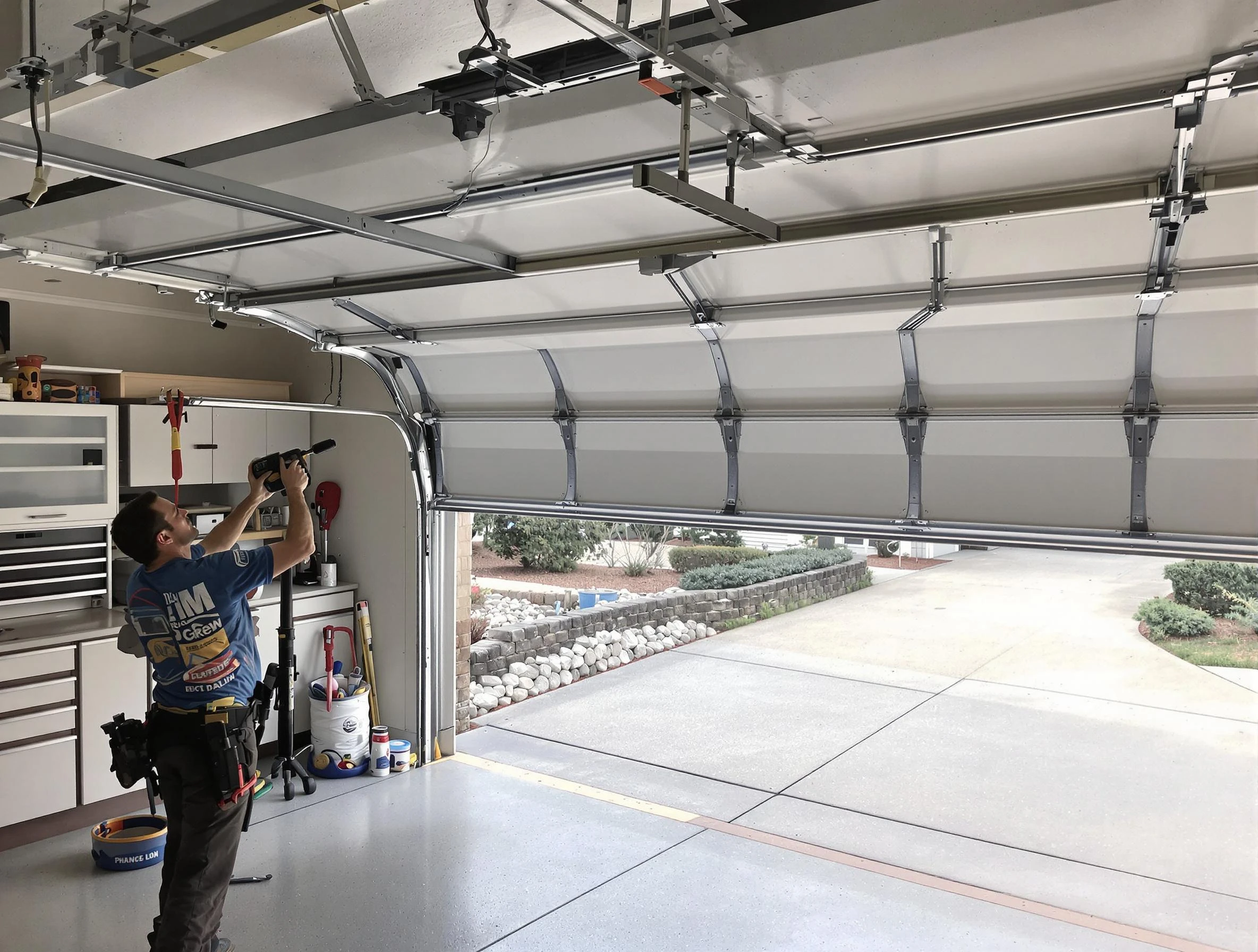 Garage door track repair service by Roxborough Park Garage Door Repair in Roxborough Park